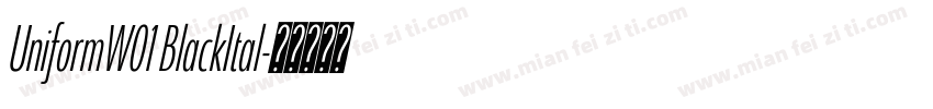 UniformW01 BlackItal字体转换